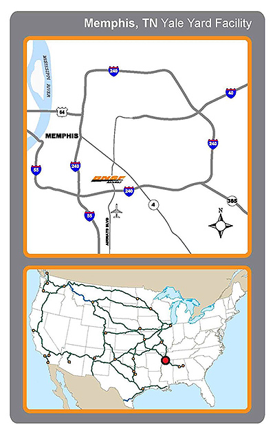 Memphis, TN Yale Yard Automotive Facility Map