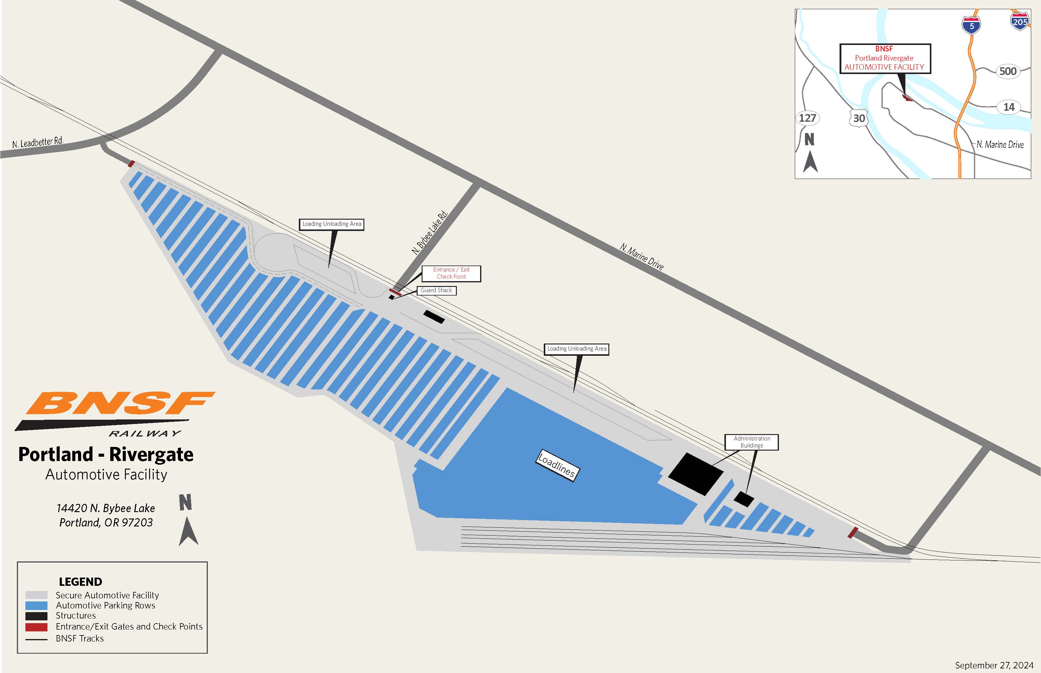 Portland, OR Rivergate Automotive Facility Map