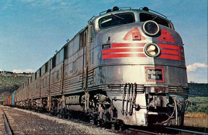 A CB&Q locomotive in 1967 A CB&Q locomotive in 1967