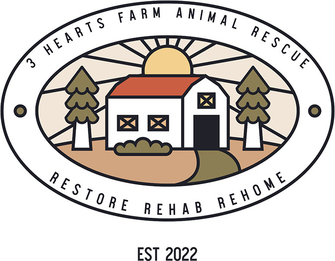 3Hearts Farm Animal Rescue logo 3Hearts Farm Animal Rescue logo