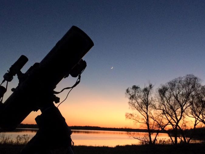 Fortner’s photo of the sunrise at Middle Creek Lake, Colorado, after a night of imaging one of his favorites, the M81 and M82. The mount is an Atlas EQ-G from Orion. The telescope is an 150mm Maksutov-Newtonian from Explore Scientific. Fortner’s photo of the sunrise at Middle Creek Lake, Colorado, after a night of imaging one of his favorites, the M81 and M82. The mount is an Atlas EQ-G from Orion. The telescope is an 150mm Maksutov-Newtonian from Explore Scientific.
