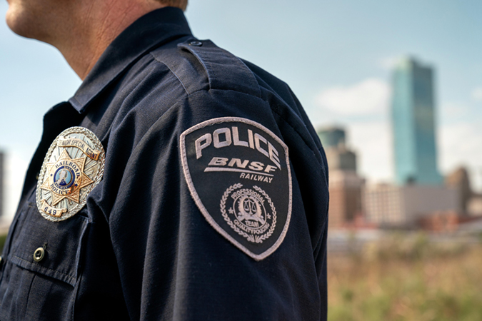 A BNSF Police special agent’s shoulder patch A BNSF Police special agent’s shoulder patch