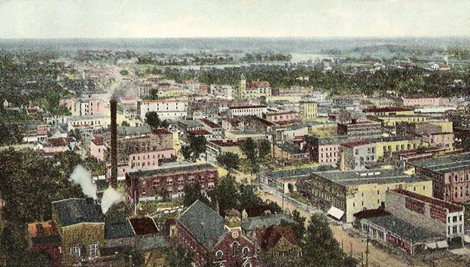 1909 postcard shows growing city of Topeka. 1909 postcard shows growing city of Topeka.