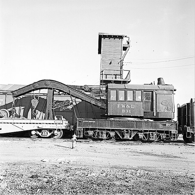 An FW&D wrecker car in Fort Worth in 1960. Photo credit: DeGolyer Library, Southern Methodist University An FW&D wrecker car in Fort Worth in 1960. Photo credit: DeGolyer Library, Southern Methodist University