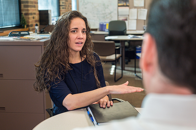 Cari Elstad at work at our headquarters in Fort Worth. Cari Elstad at work at our headquarters in Fort Worth.