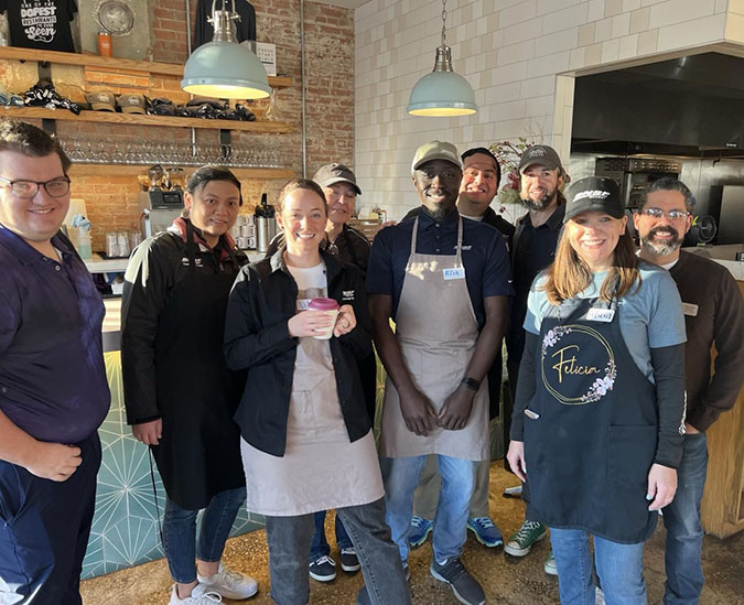 From left to right: Nathan (Taste manager), Isa Chan, Lili Kelley, Tonja Rood, Richard Olaniyi, Albert Espinoza, Lukas (Taste manager), Felicia Morgan and Miz (Taste manager). From left to right: Nathan (Taste manager), Isa Chan, Lili Kelley, Tonja Rood, Richard Olaniyi, Albert Espinoza, Lukas (Taste manager), Felicia Morgan and Miz (Taste manager).