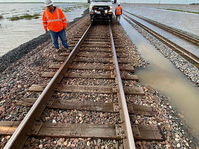 Washout forming on tracks Washout forming on tracks