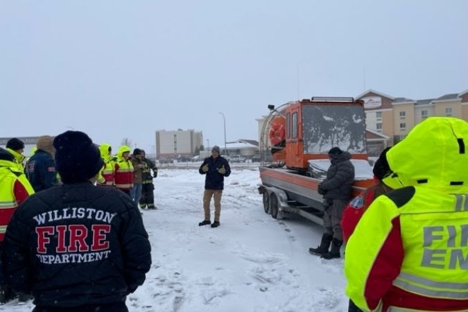 BNSF and first responders in Williston, North Dakota. BNSF and first responders in Williston, North Dakota.