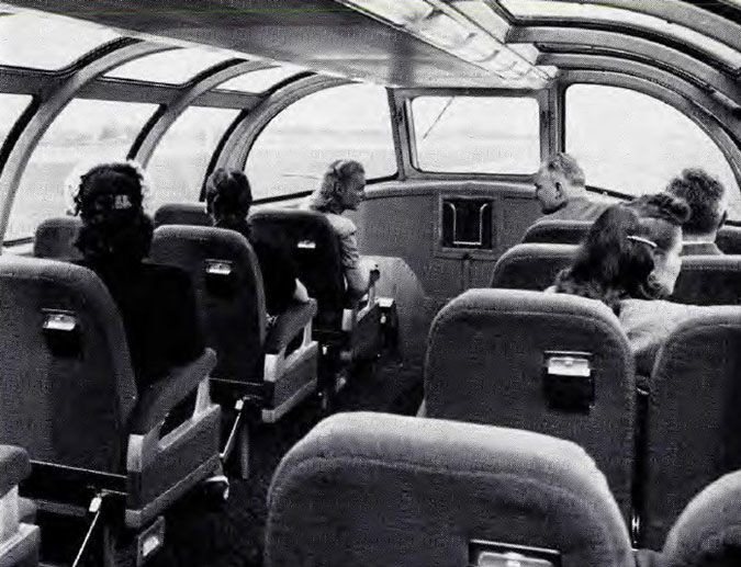 Inside the Vista Dome train Inside the Vista Dome train