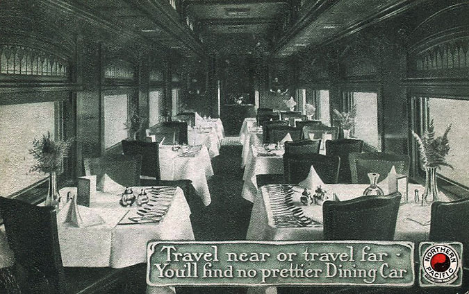 Northern Pacific dining car circa 1910 Northern Pacific dining car circa 1910