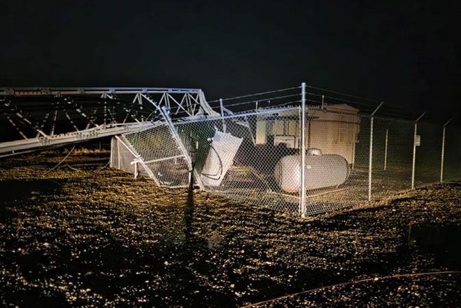 The downed tower The downed tower