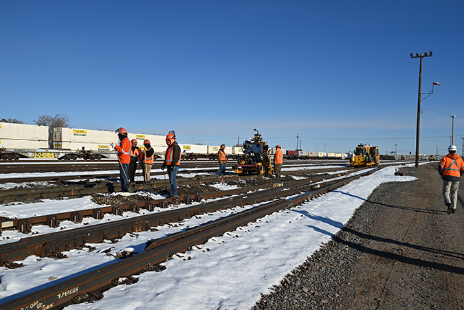 Ties placed in one day by an Engineering gang in Amarillo, Texas, are expected to last for a decade or more. Ties placed in one day by an Engineering gang in Amarillo, Texas, are expected to last for a decade or more.