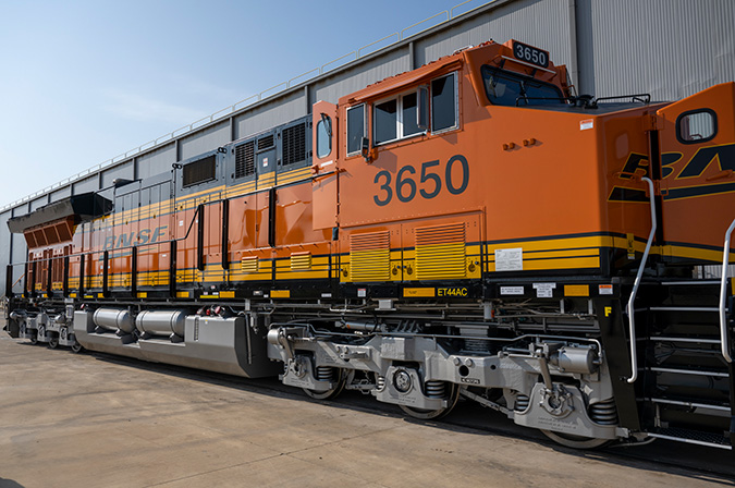 A new Tier 4 engine rolls off the production line at Wabtec’s Fort Worth, Texas plant. A new Tier 4 engine rolls off the production line at Wabtec’s Fort Worth, Texas plant.