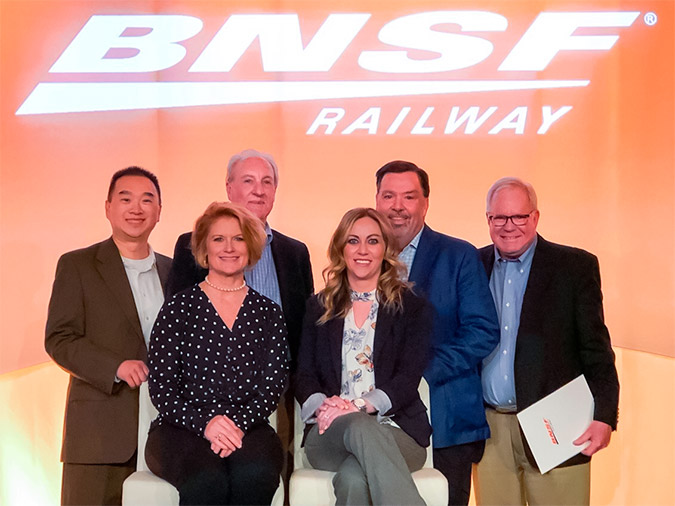 BNSF’s Ombudsman Team (from left to right) back row: Roger Hsieh, Greg Guthrie, Jon Long, Steve Milligan. Front row: Mignon Lambley and Maia LaSalle. BNSF’s Ombudsman Team (from left to right) back row: Roger Hsieh, Greg Guthrie, Jon Long, Steve Milligan. Front row: Mignon Lambley and Maia LaSalle.
