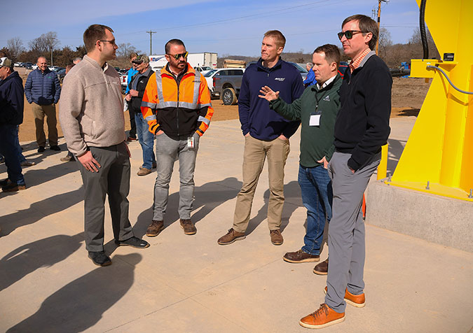 BNSF reps listen to ALCIVIA’s Senior Grain Merchandiser Josh Grunnet describe operations. BNSF reps listen to ALCIVIA’s Senior Grain Merchandiser Josh Grunnet describe operations.